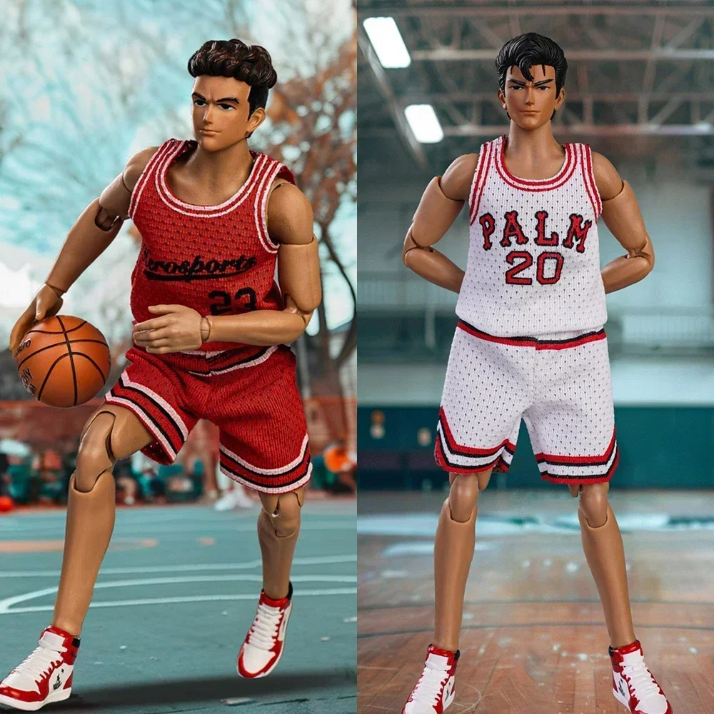 DID SF80006 Palm Hero 1/12 Scale Red White Team Basketball Player 6