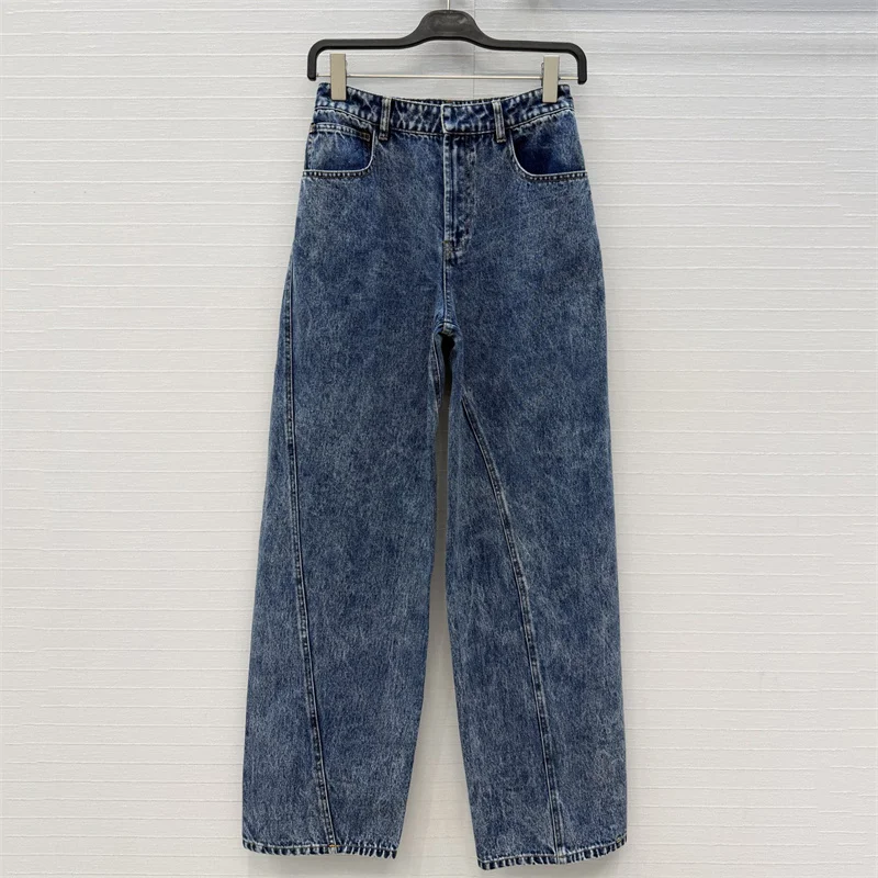 

Women's jeans New low rise slim fit straight leg pants for summer 2026 Vintage washed pure cotton women's pants y2k Denim pants