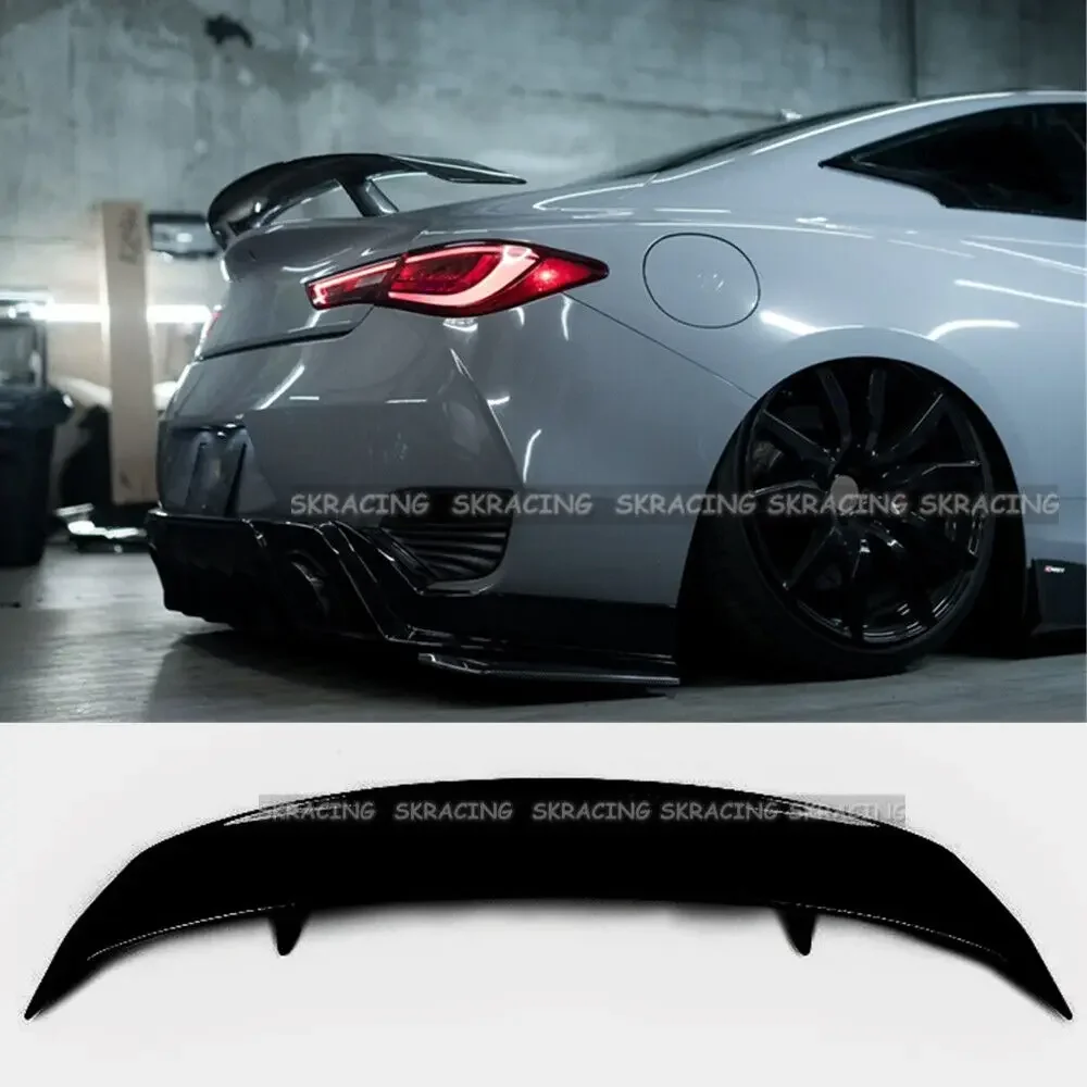 FOR 2017-22 INFINITI Q60 HIGH KICK DUCKBILL Glossy Black REAR TRUNK SPOILER WING CAR ACCESSORIES BODY KIT