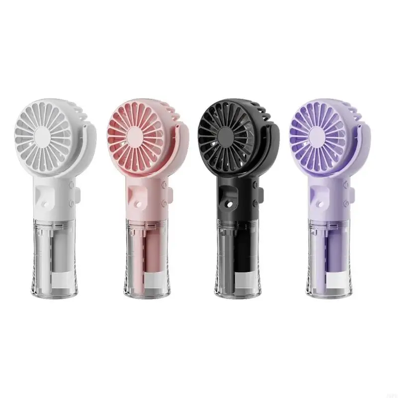 

J6PE Handheld Misting Fean Перезаряжаемая спрей для вентиляционного вентилятора.