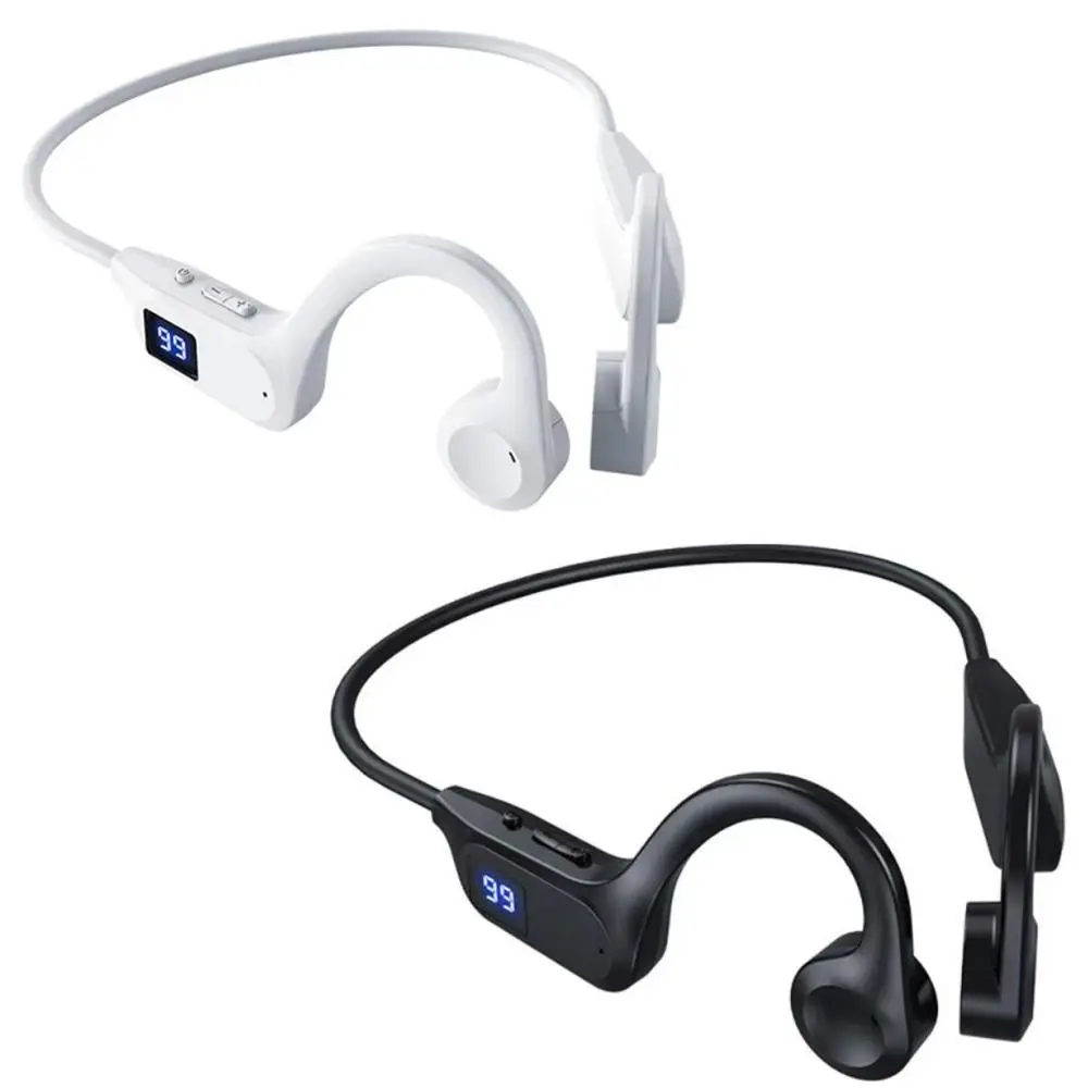 

Wireless Bone Conduction Headphone Earbuds with Mic X7 Bluetooth Sports Earphone Hands-free Digital Display Ear-hook Headset