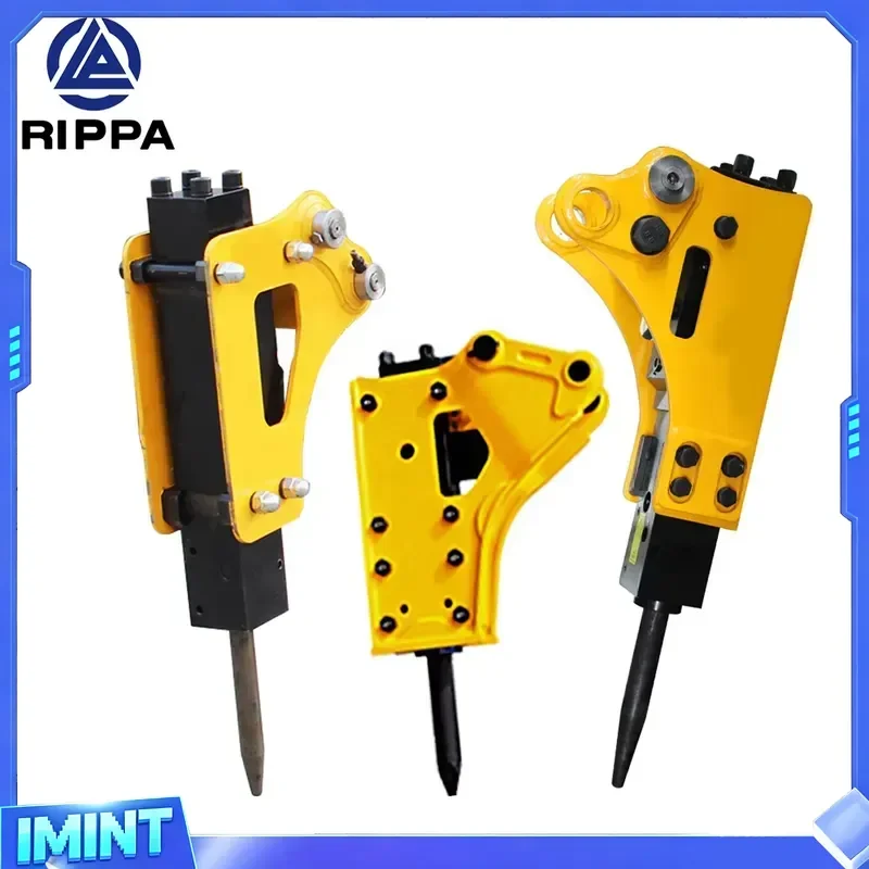 Construction Machinery Attachments Parts Small Mini Excavator Hydraulic Breaker Hammer With Mini Excavator