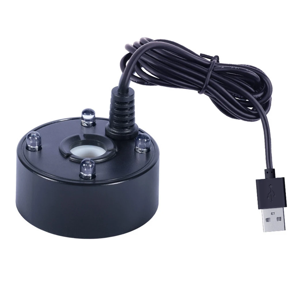 5V USB Mist Maker Fogger Met Fog Maker Machine LED Kleurrijke Lichten Kleine Rotstuin Water Aquarium Landschap Spray