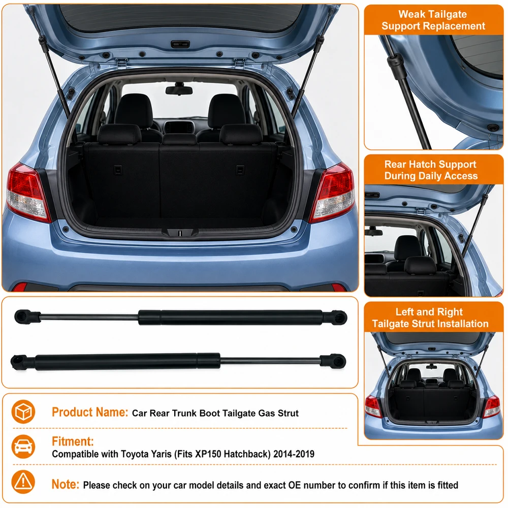 For Toyota Yaris XP150 Hatchback 2014-2019 Car Rear Trunk Boot Tailgate Gas Struts 68950-0D090 68960-0D030 68950-0D040 908684