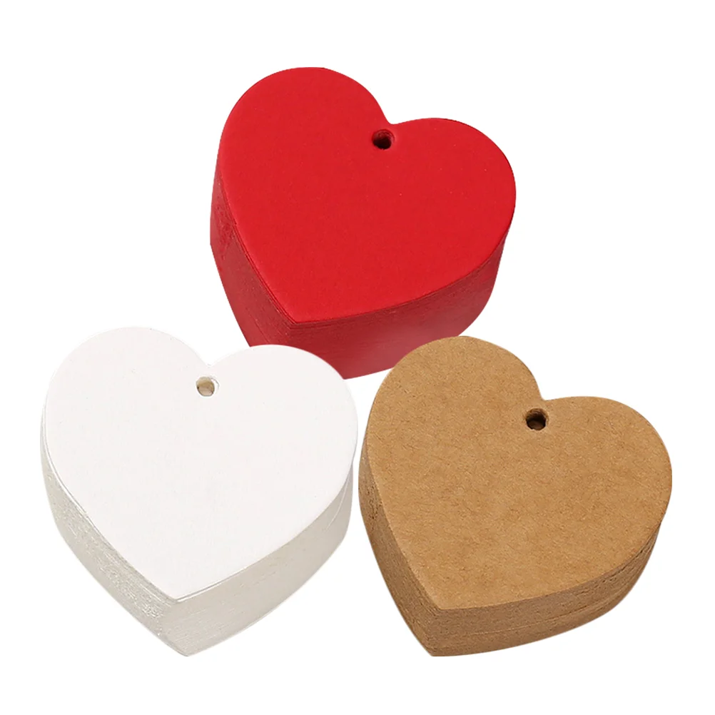 300Pcs Heart Shaped Tags Romantic Heart Tags Multi-function Wrapping Tags DIY Crafts Heart Tags paper tags