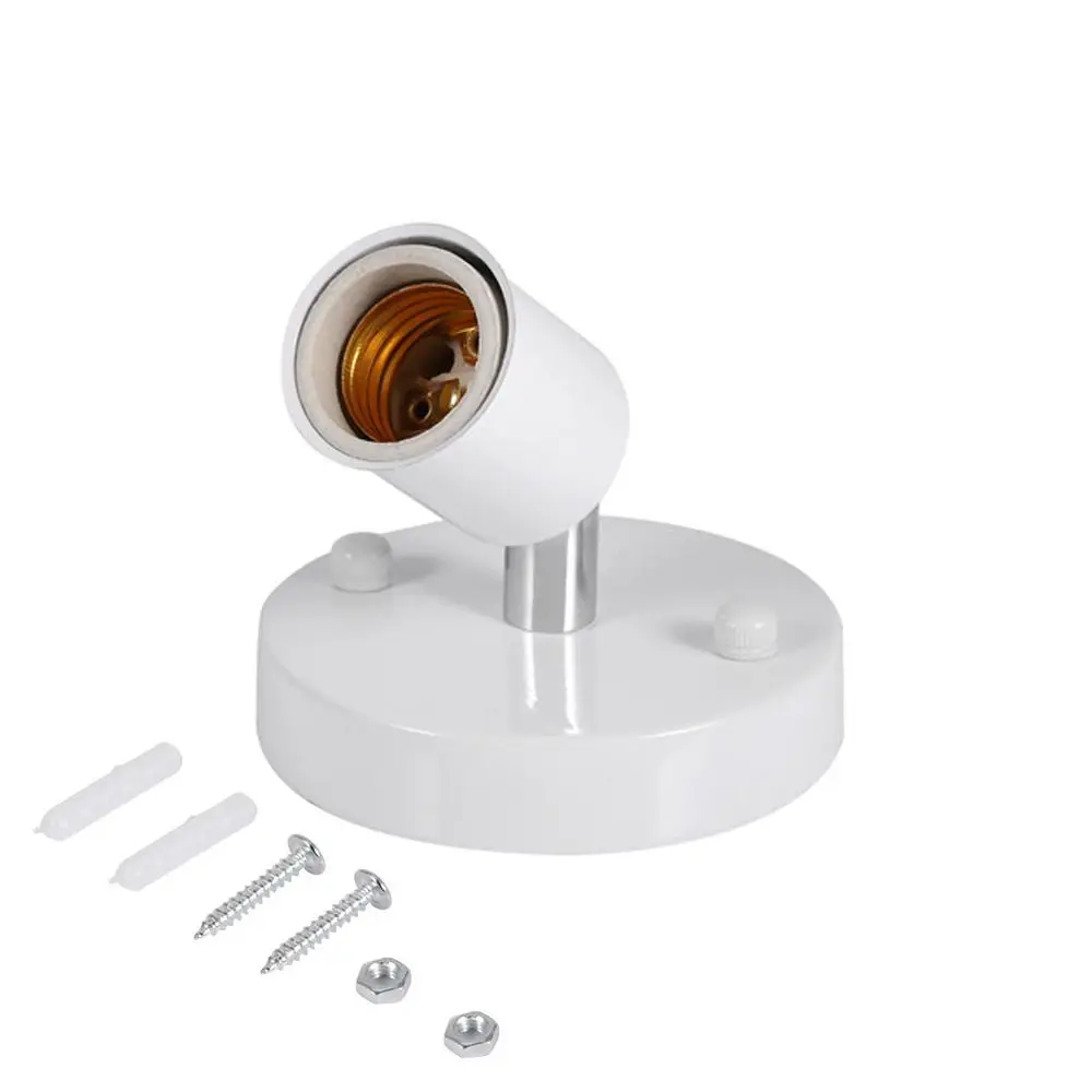 

Edison Metal Wall Lamp Screw Bulb E27 180 Degrees Bulb Holder Lamp Base Light Socket Lamp Socket Holder