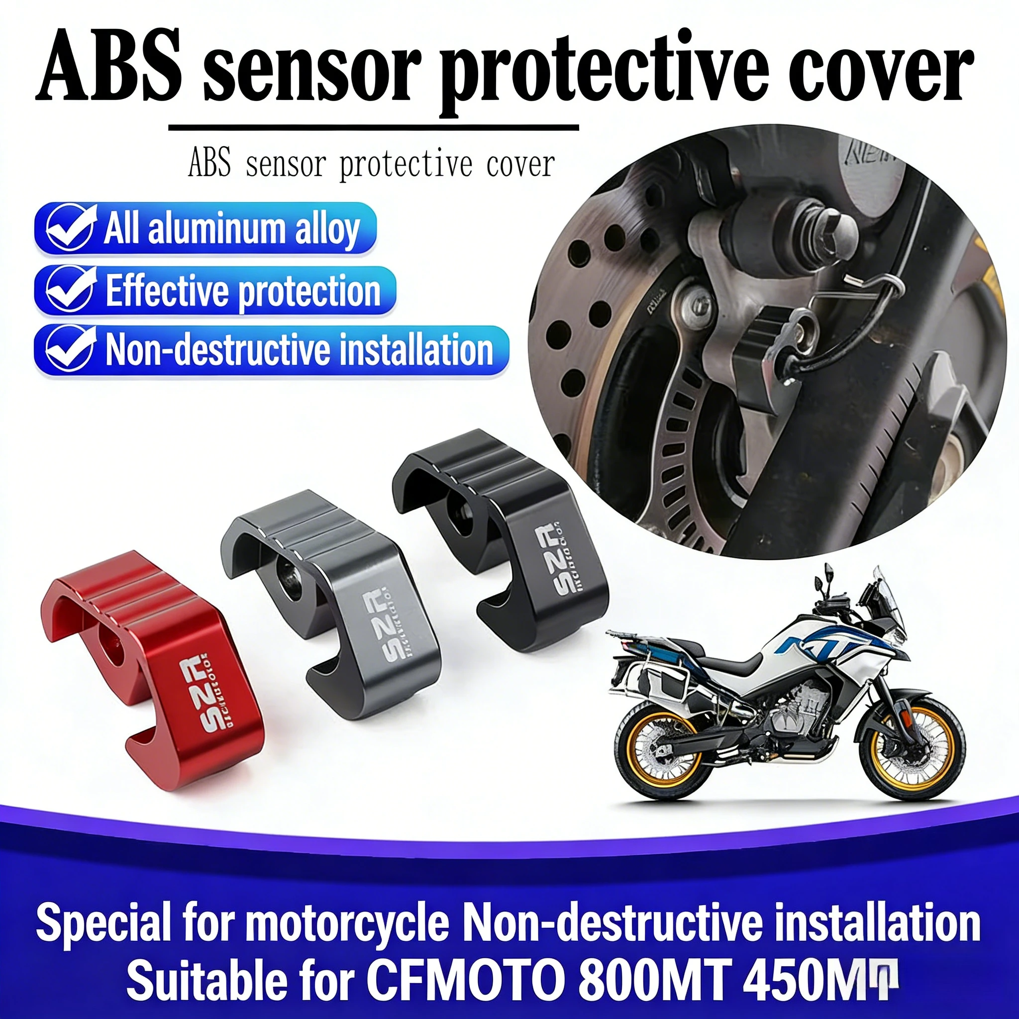 

For CFMOTO CF MOTO 450MT 800MT MT450 MT800 MT 450 MT 800 MT Motorcycle Accessories ABS Sensor Protection Cover Guard Protector