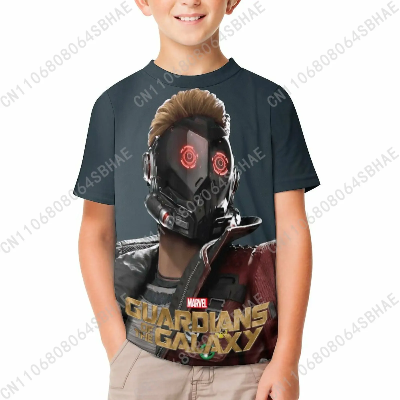 

Marvel Star Lord T Shirt Boy Girl Short Sleeve Print Cotton TShirt Comfortable Crew Neck Children Child Tee Cosplay