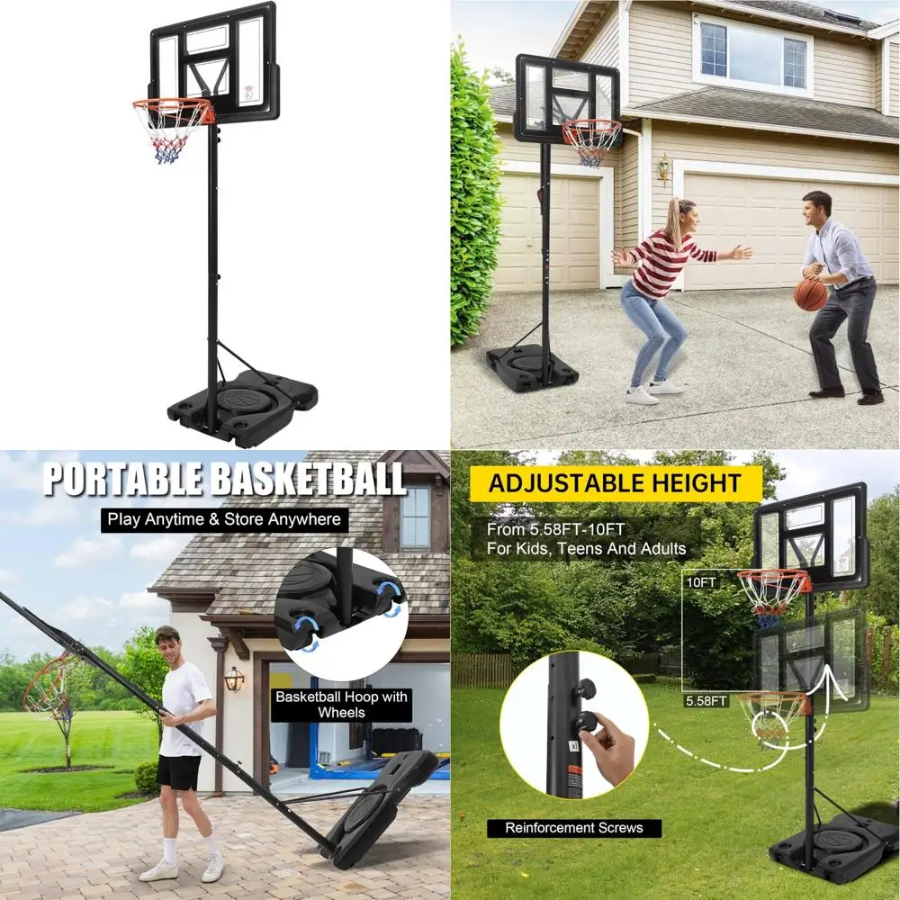 

Height-Adjustable Basketball Rim for Home Courts with Durable Frame and Weather-Resistant Finish