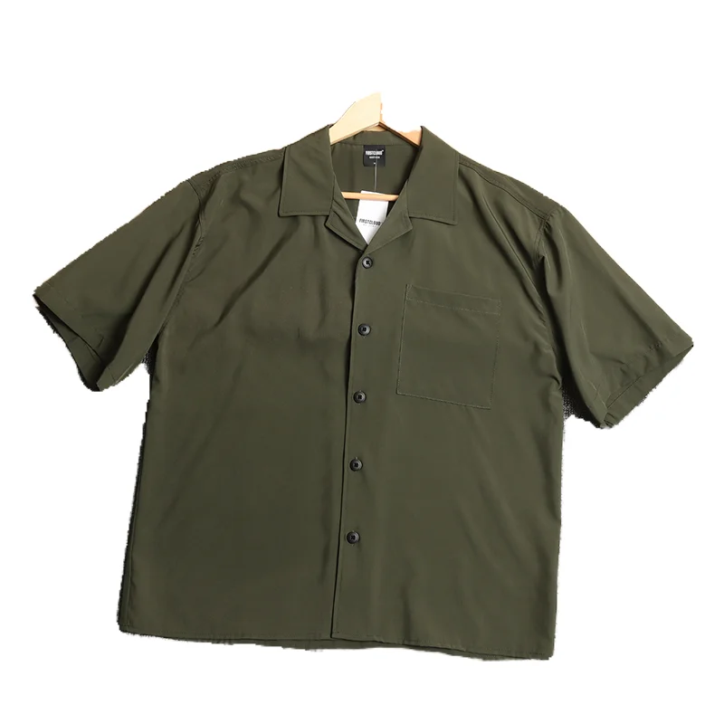 

Модный приталенный кубинский воротник ort Sve Casual irt Мужской летний топ Fast Drng Легкий свободный модный айс