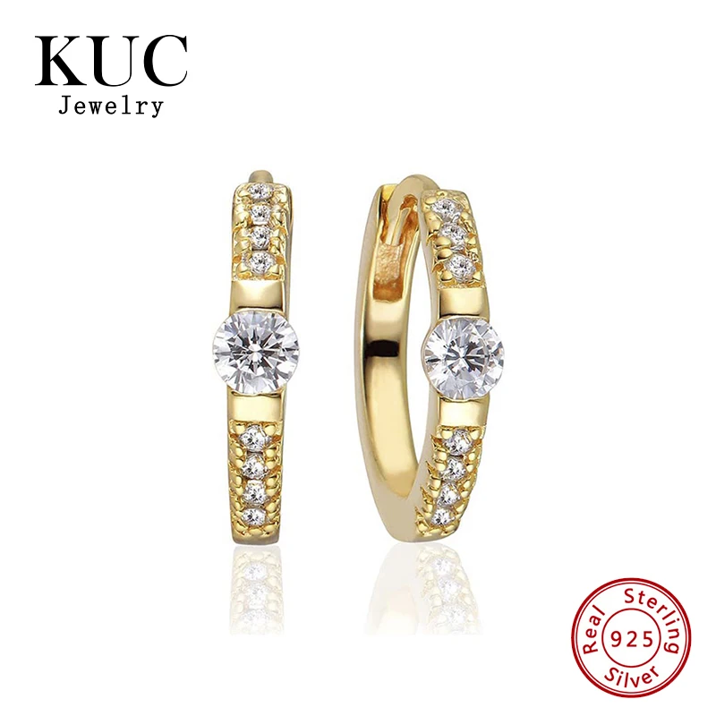 

Luxury Fashion Zircon 925 Sterling Silver Designer Hoop Earrings Fine Jewelry Women Glistening Earrings