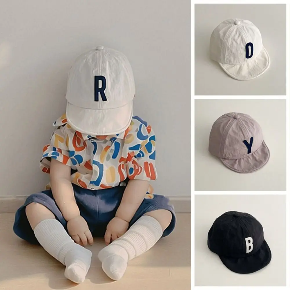 

Korean Summer Letter Baseball Cap Thin Breathable Children Peaked Hat Quick-drying Outdoor Baby Sunscreen Cap Kids