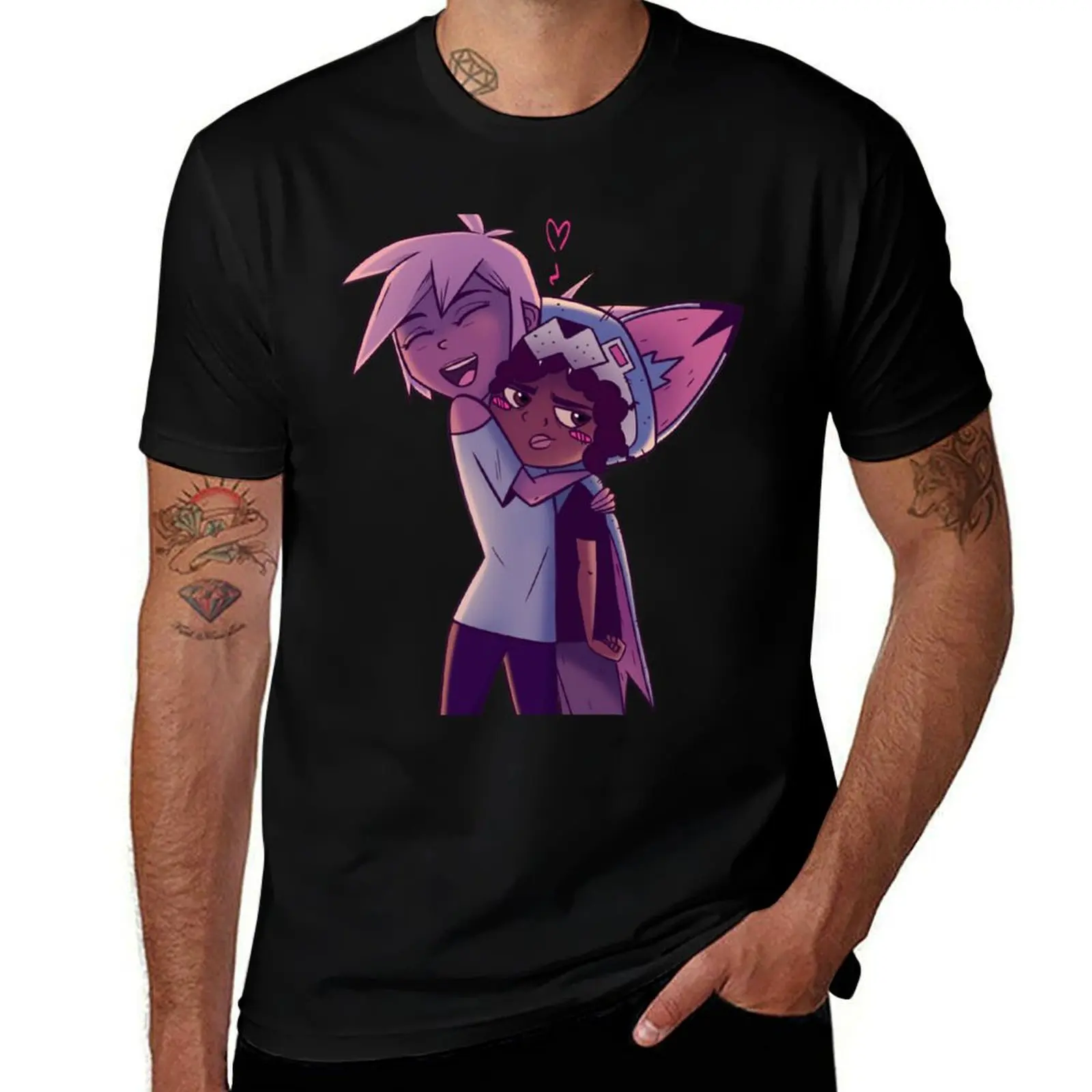 

Kipo & Wolf Sticker T-Shirt custom shirt valentines boutique clothes vintage clothes oversized t shirts for men