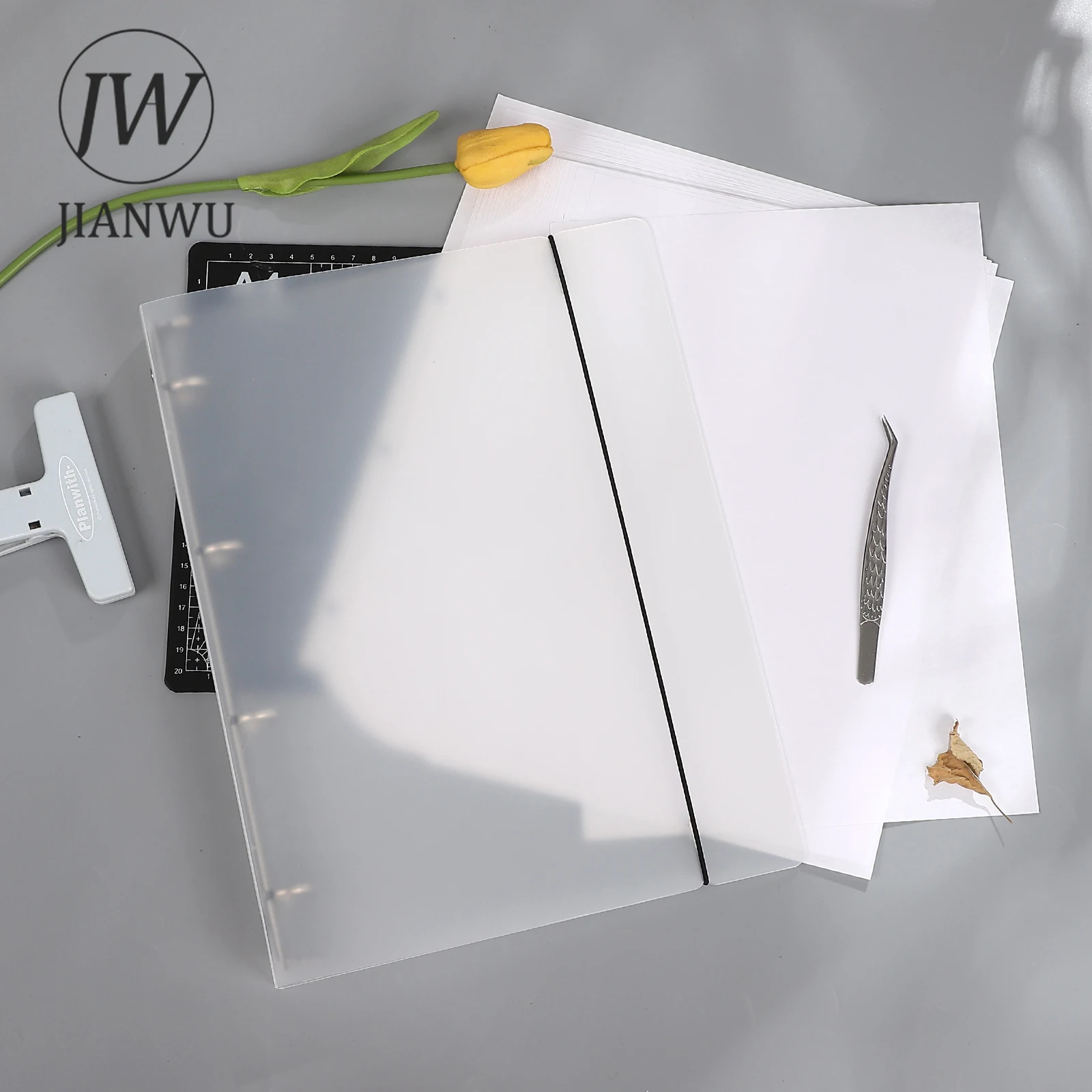 

JIANWU A4 Removable Loose-leaf Manual Double-sided Release Paper Material Notebook Creative Journal Student Supplies Stationery
