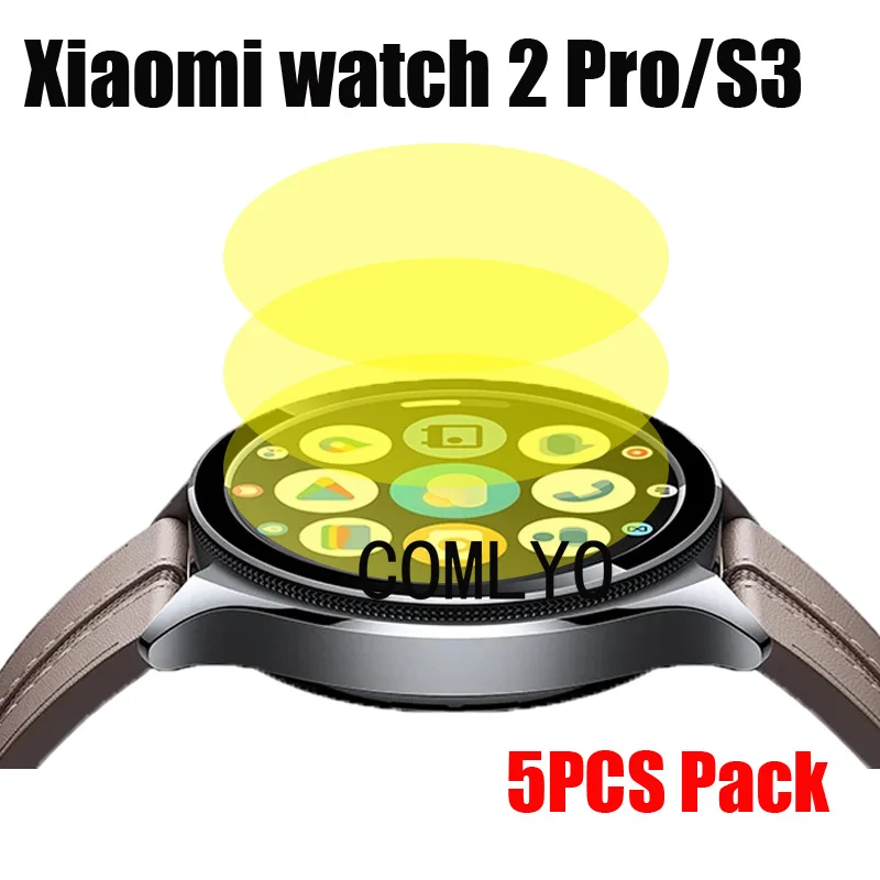 5Pcs Soft Film For Xiaomi watch 2 PRO S3 Screen Protector TPU Hydrogel Unthin HD Anti-Scratch Films