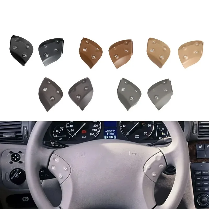 Vehicle Interior Steering Wheel Left Right Multi-Function Turn Down Up Volumn Button Switch For Benz C Class W203 2001-2007
