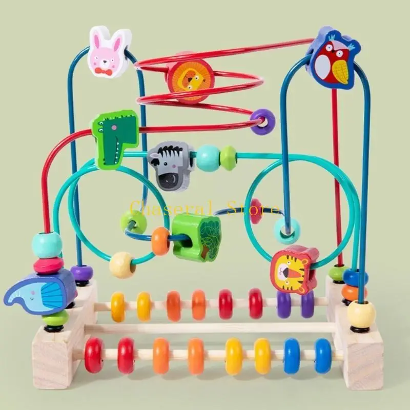 لعبة e7ce bead maze toy للأطفال الصغار kids colorts adlosts و abacus puzzle