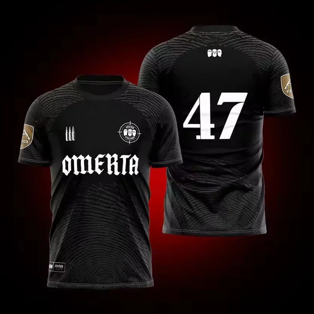 Maillot Omerta 47 Fans de boxeo verano impresión 3D ropa deportiva al aire libre camisa transpirable para hombres cuello redondo Camiseta de manga corta ropa