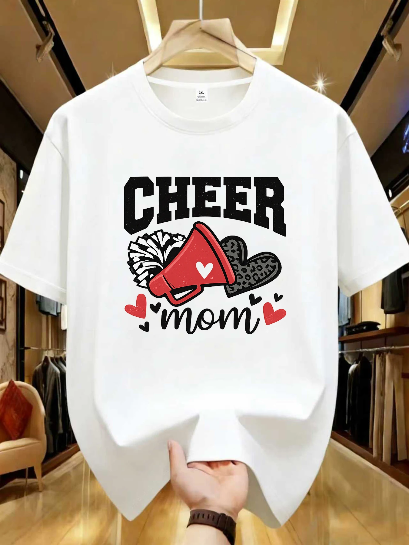 

【WDS01286】Женская футболка больших размеров с креативным принтом и круглым вырезом, летняя повседневная футболка с короткими рукавами, универсальная, в уличном стиле