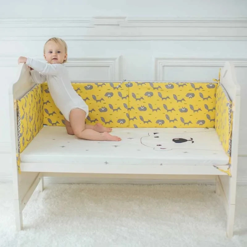 130*28 cm Babybedje Bumpers in de Wieg Set voor Pasgeborenen Katoen Gedrukt Cot Protector Voor Baby Set Wieg bumpers Baby Bumper