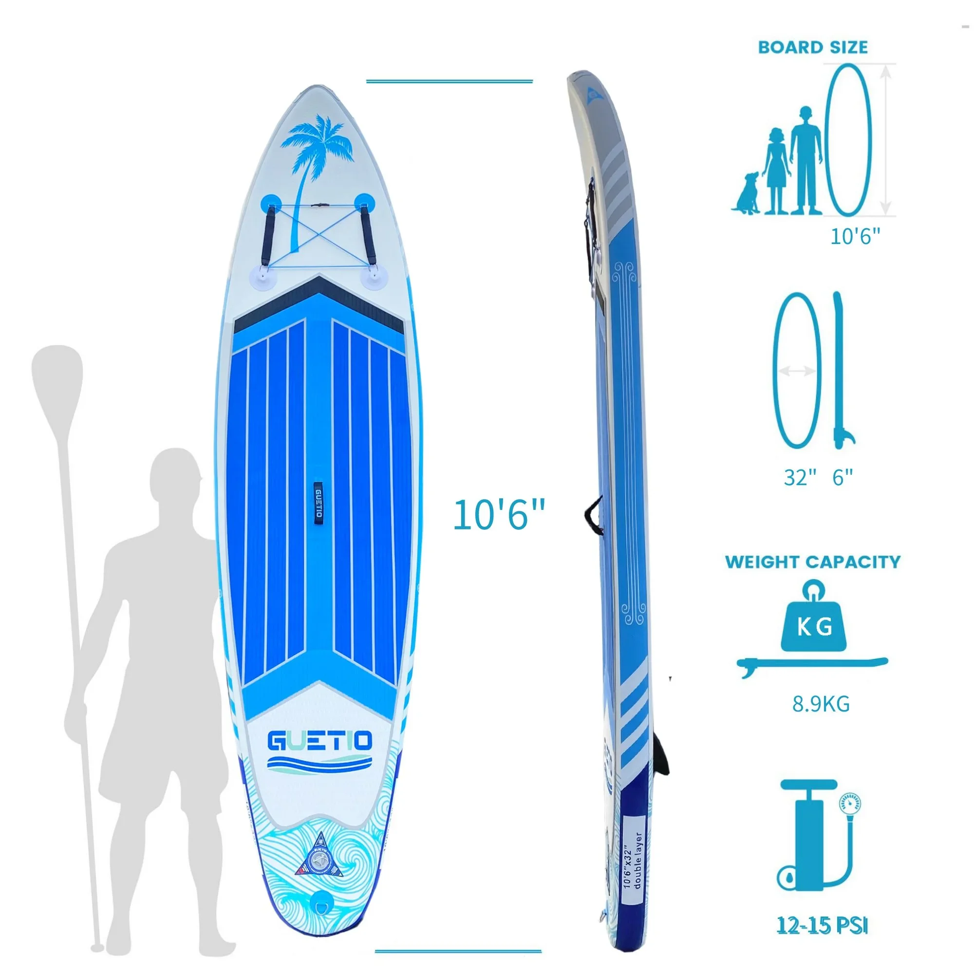 Live Stream Popular Model Fusion Double Layer Inflatable Sup Stand Up Paddle Boards Paddleboard Sup Surfboard