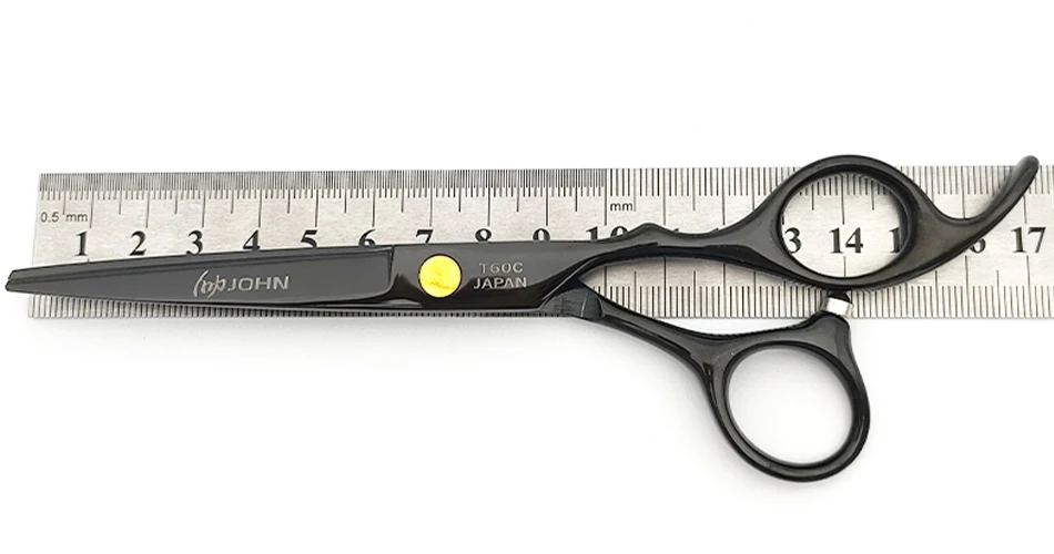 John Haarschere Japan 440C Schere Mit Titanbeschichtung 6 Zoll Schwarze Schere Professionelle Friseurschere