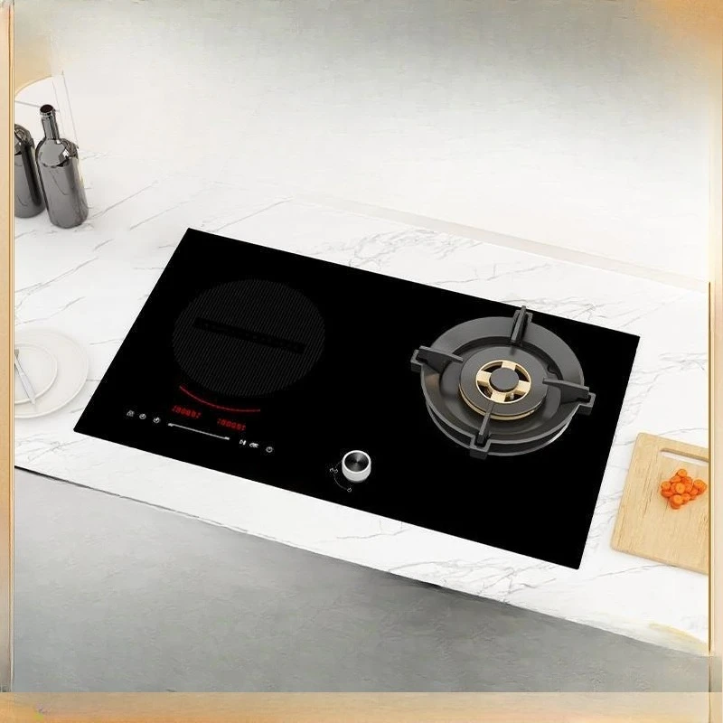 Induction cooker gas stove integrated gas and electricity dual-purpose embedded