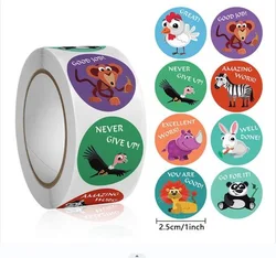 50-500pcs cute animal children reward and motivate learning stickers