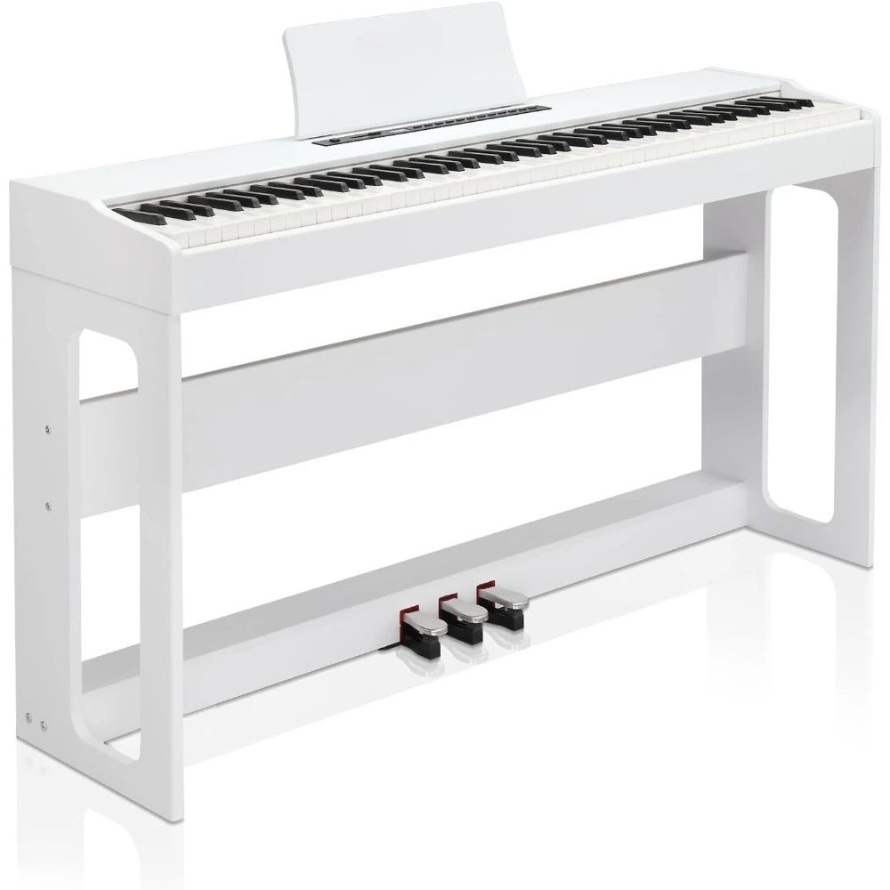 Piano digital Piano digital de acción pesada con martillo totalmente ponderado para el hogar de 88 teclas para todos los niveles de experiencia, principiantes