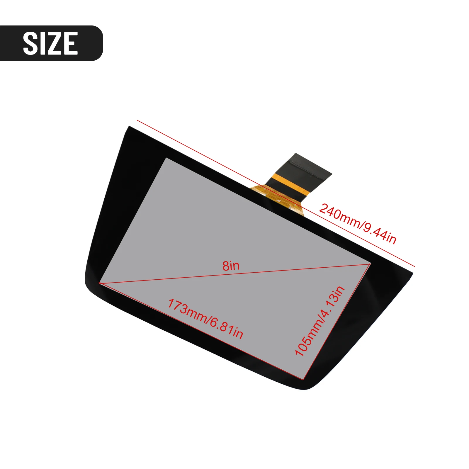 Car Tools Touch Screen Glass Cover 8 Inches Black Glass Interior LQ080Y5DZ10 Accessories For Car Touch Screen Glass
