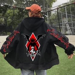 Harajuku Anime Black Clover Asta Graphic Printed Zipper Hoodies Men Women Hooded Sweatshirt Long Sleeves  Zip Up Jacket Coats