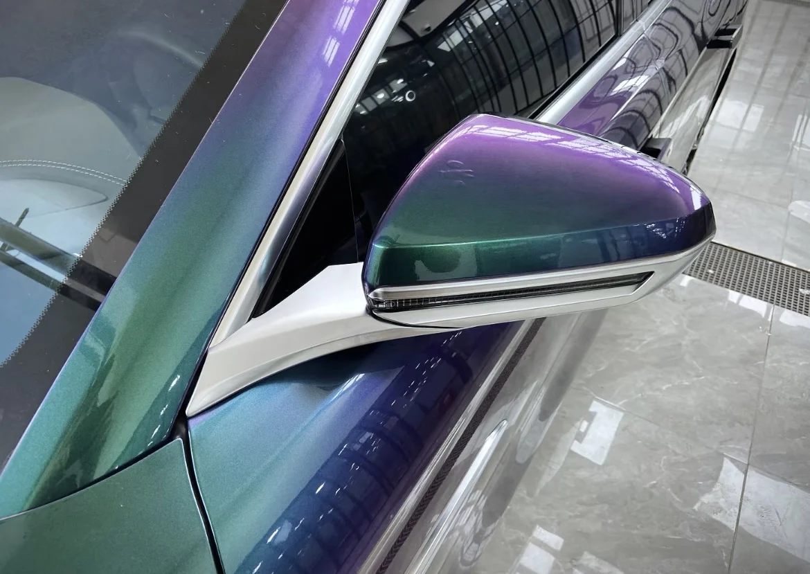 Harga Grosir Vinyl Bungkus Mobil Hijau Gunung Bunglon Super, Saluran Udara, Stiker Mobil, Vinyl Bungkus Perekat Warna Bunglon untuk Mobil