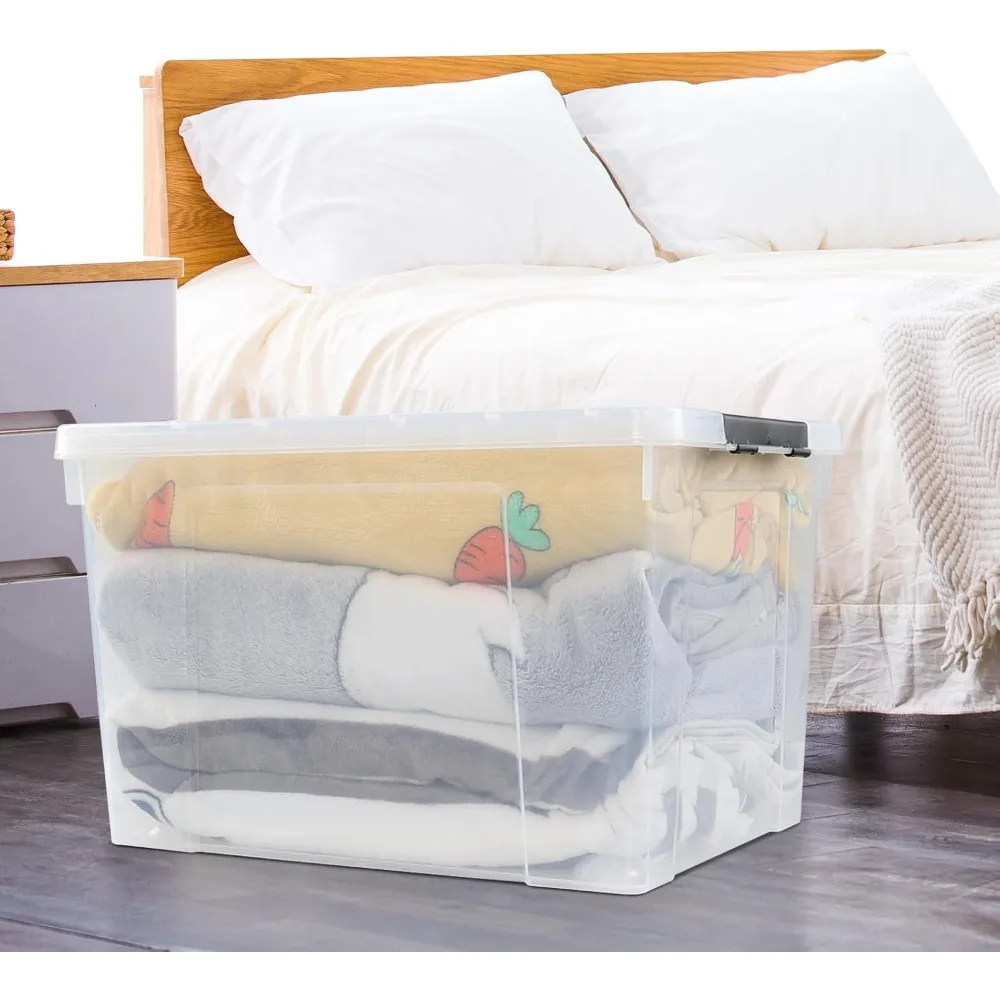 حاويات حمل بلاستيكية EZ، شفافة بتصميم المريمية، مجموعة من 6 قطع لتخزين الأطعمة وقابلية النقل