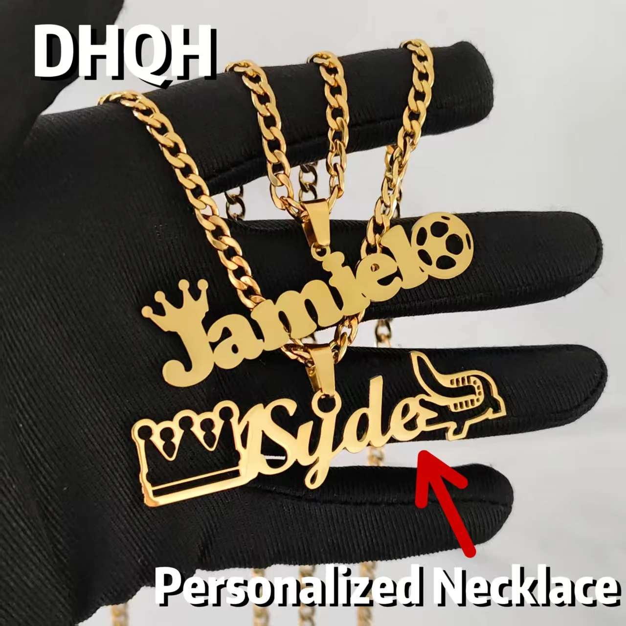 

Different Styles Wholesale Customized Name Necklace Personalized Letter Nameplate Necklace Christmas/Birthday Gift Factory Sale