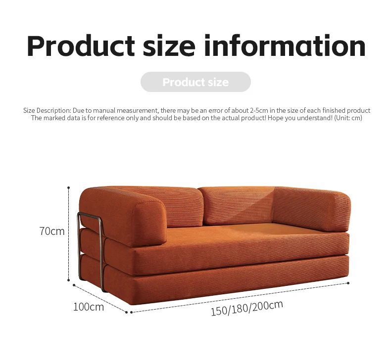Foldable Vacuum Compression Sofa Bed Multipurpose Convertible Sofa Compact Storage Modern Leisure Furniture Wholesale