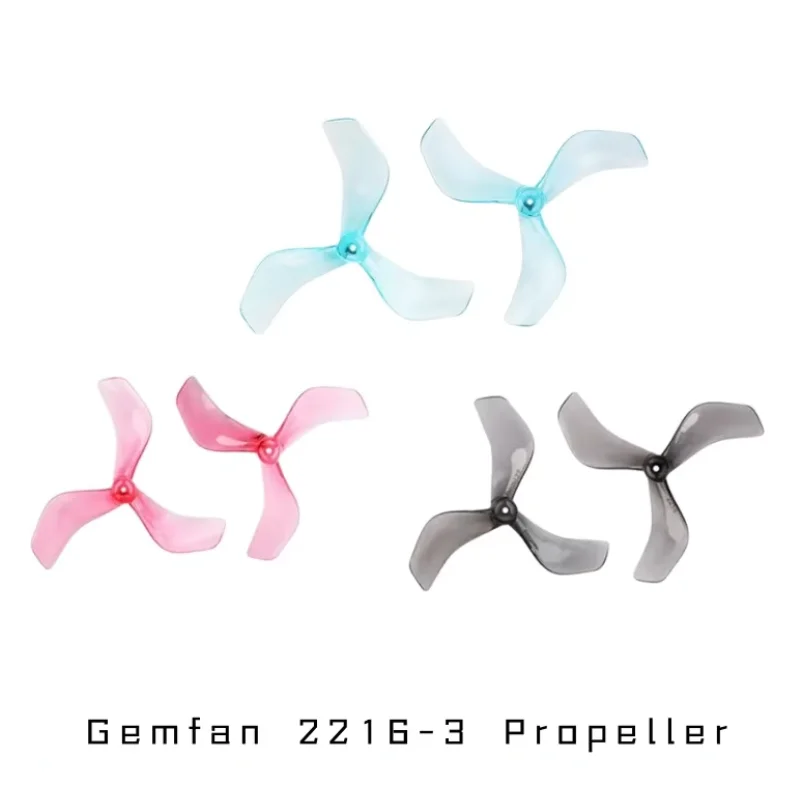 Gemfan 2216 Hélice de 3 aspas para DJI O3 Unidad de aire Drones FPV Material de PC de 7,4 pulgadas CW/CCW Tiempo de vuelo extendido Bajo ruido