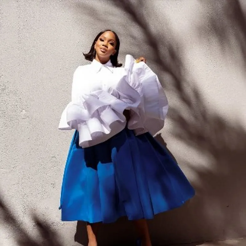 

Синяя атласная элегантная длинная юбка А-силуэта макси длины до щиколотки, на заказ, женская юбка для вечеринок, на молнии