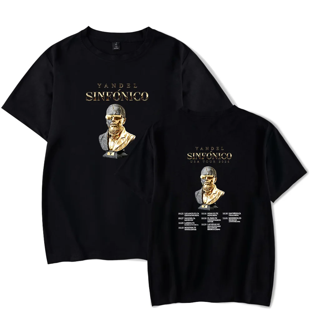 Yandel Sinfonico Tour Merch Crewneck Short Sleeve Men Women Tee Tops Casual