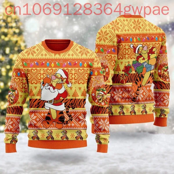 Disney Tigger Ugly Christmas Sweater Xmas Tigger Character Winnie The Pooh Gift For Men Women Sweater