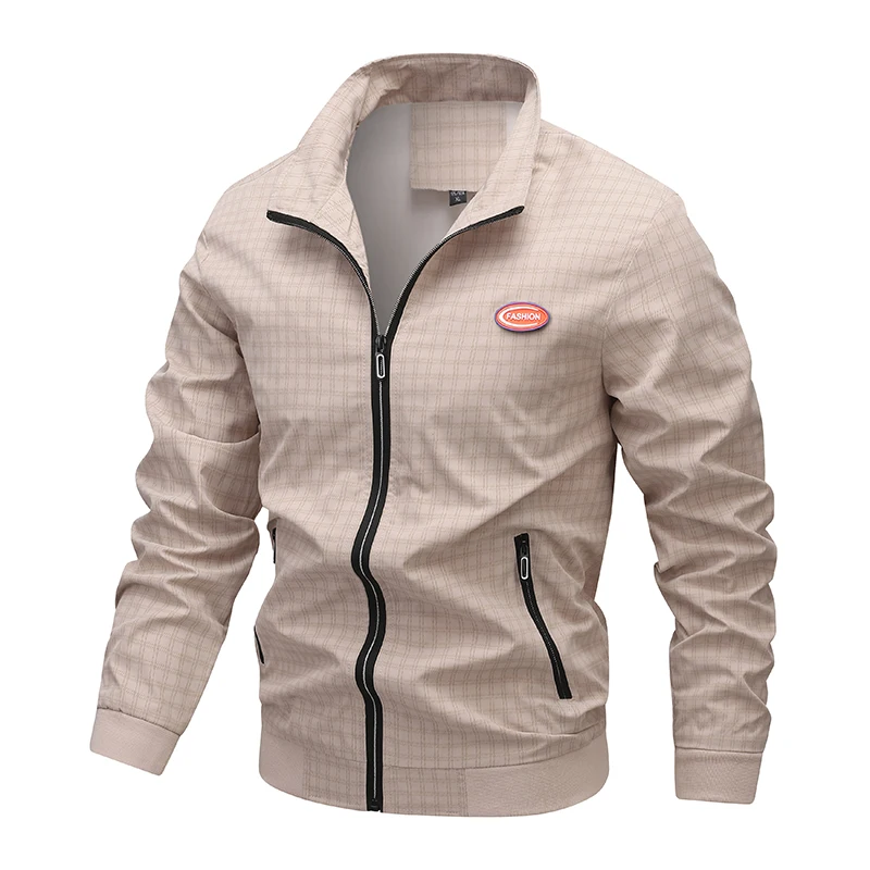 Chaqueta impermeable de diseño a rayas para hombre, traje de béisbol de estilo Hip Hop para ciclismo al aire libre, ropa de moda para otoño, novedad de 2024