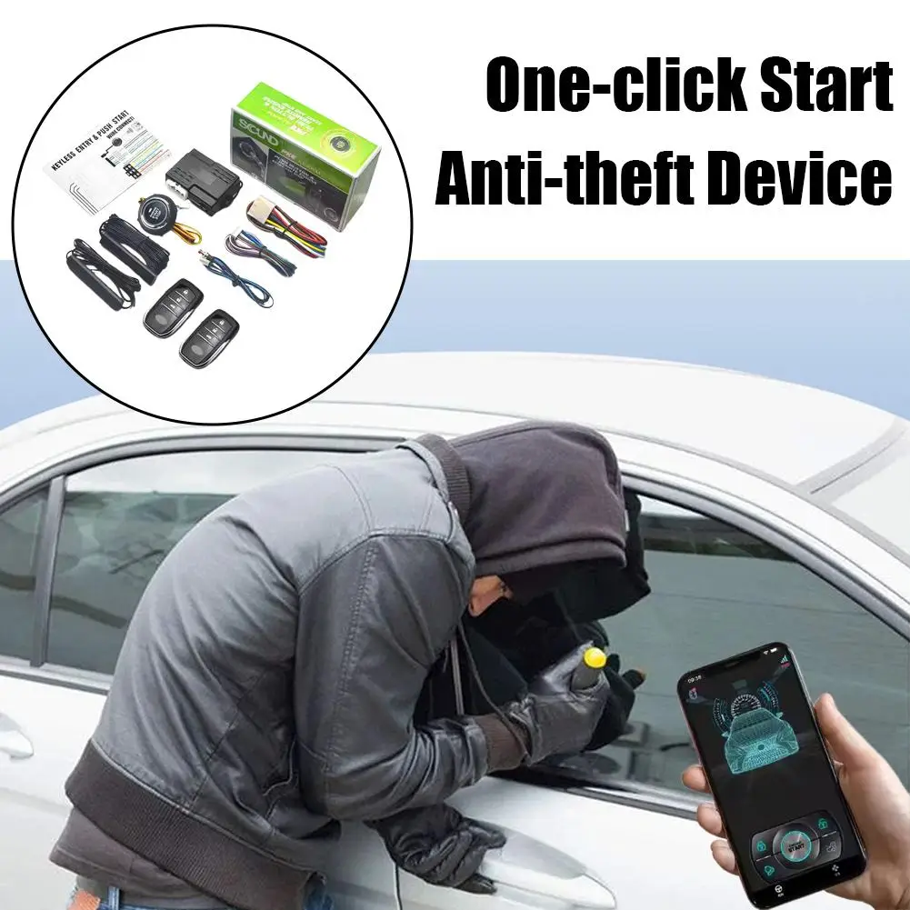 Système d'entrée sans clé, démarrage automatique, clé intelligente, télécommande, Push, voiture, sans clé, avec Kit de système, démarrage bout à bout, démarrage automatique V9P3