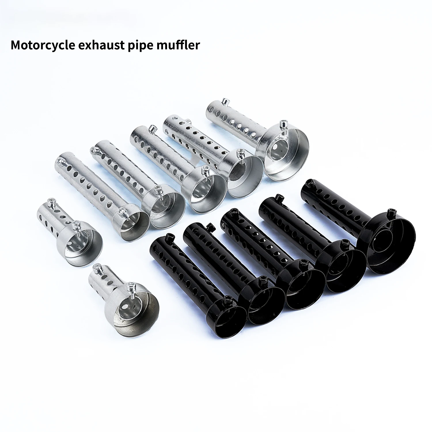 For Universal 35mm 42mm 45mm 48mm 60mm Moto Exhaust Muffler Adjustable DB Killer Muffler Reduce Noise Sound Eliminator