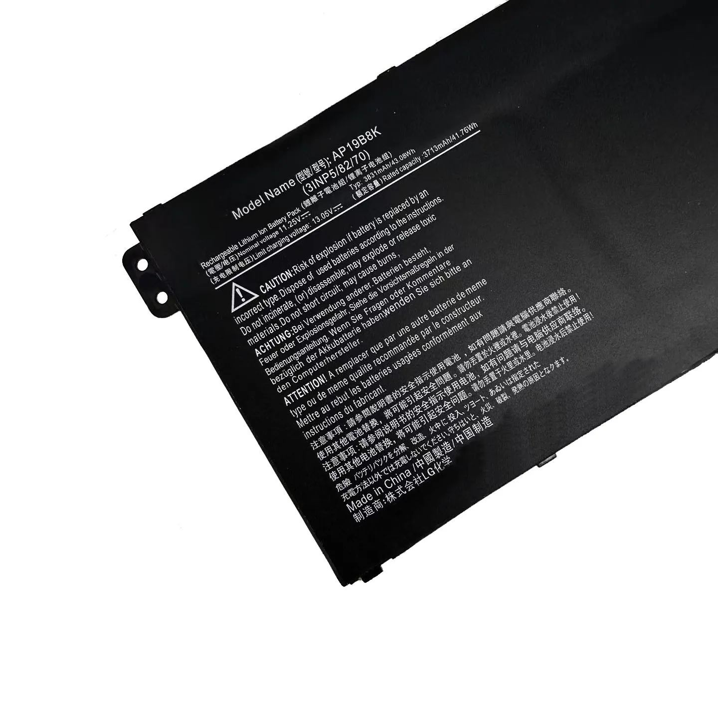 High quality New AP19B8K AP19B5K 11.25V 43Wh 4300mAh Battery for Acer Aspire A314 A315 A715 CB315 A317 A514 A515