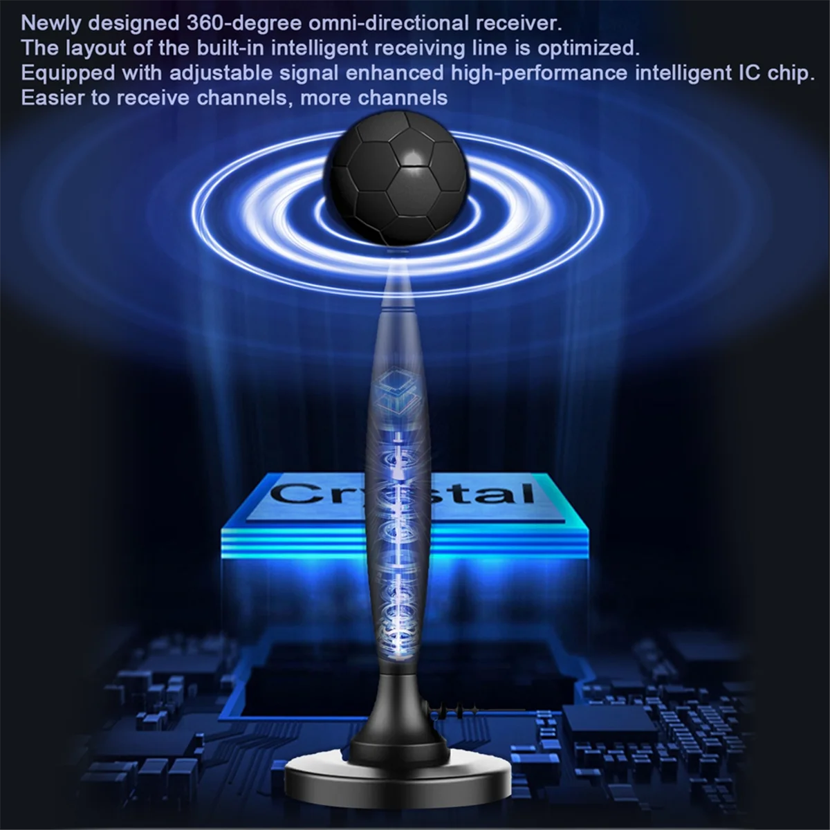 نيو تك 4K/1080P HD هوائي التلفزيون الرقمي الداخلي/الخارجي هوائي التلفزيون متعدد الاتجاهات 120 + ميل المدى هوائي مع مكبر للصوت