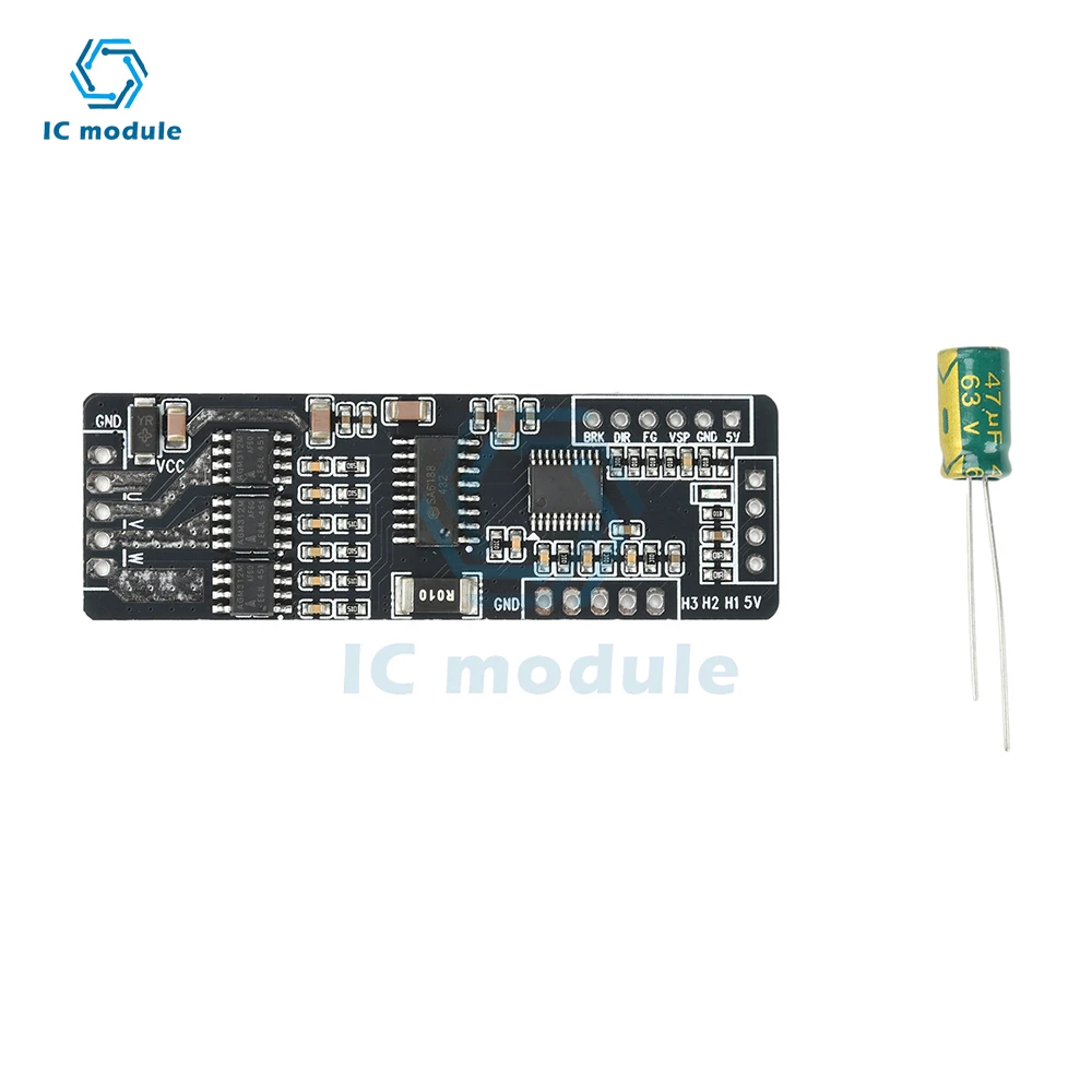 BLDC Three-Phase Brushless DC Motor Driver Board Low-Power Hall-Effect Sensor DC 7-40V 4A  Speed Controller Driver