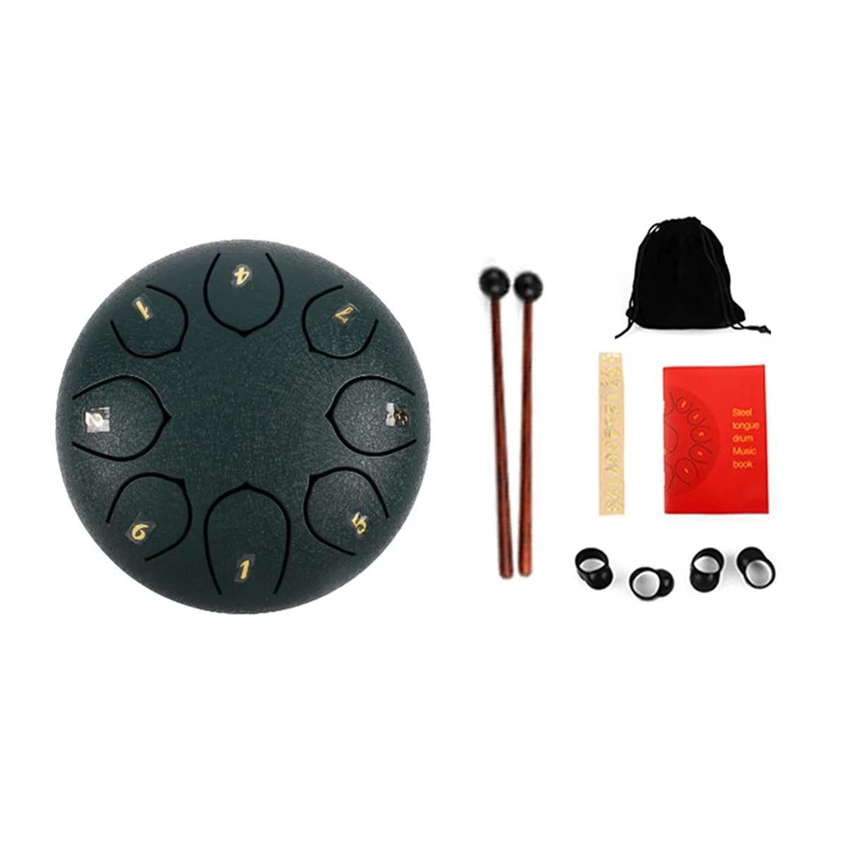 

ABME Tongue Drum, Rain Chime Drum, Waterproof Steel Tongue Drum Rain Chime Outside Musical 6 Inch 8 Notes for Music Therapy