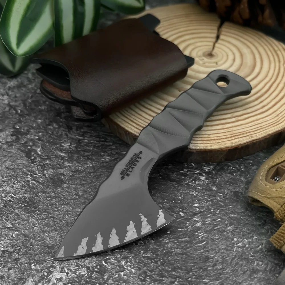 

Мини-нож с фиксированным лезвием, высококачественный маленький топор с лезвием D2, портативный многофункциональный инструмент для походов, выживания, кемпинга и активного отдыха