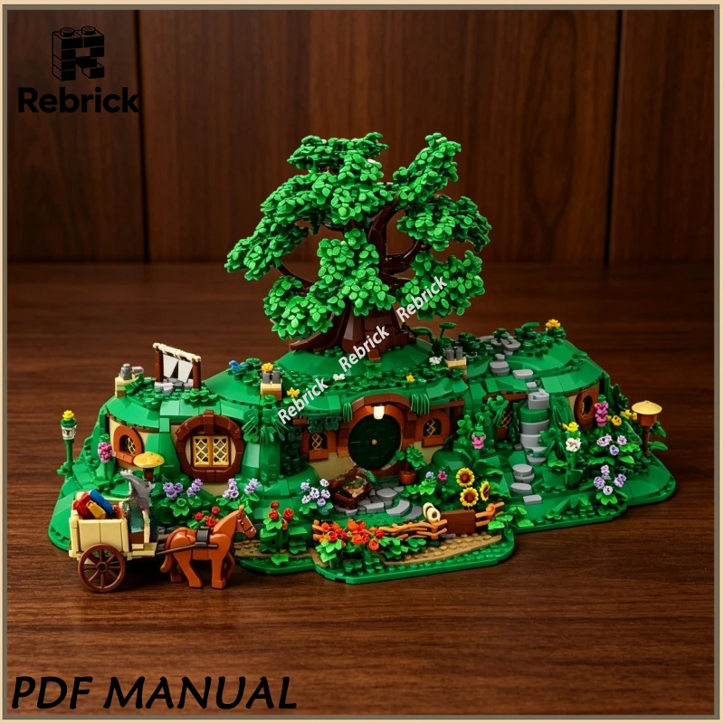 

MOC The Shire Extended, Hobbit Style House Scene Building Bricks Expansion Set for Hobbyists and Collectors