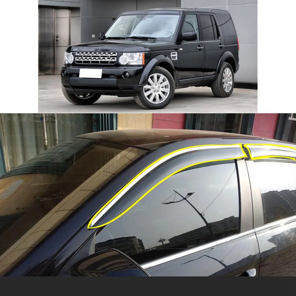 

Car Sticker Plastic Window Glass Wind Visor Rain/Sun Guard Vent For LAND ROVER Discovery 4 LR4 2010 2011 2012 2013 2014 2015