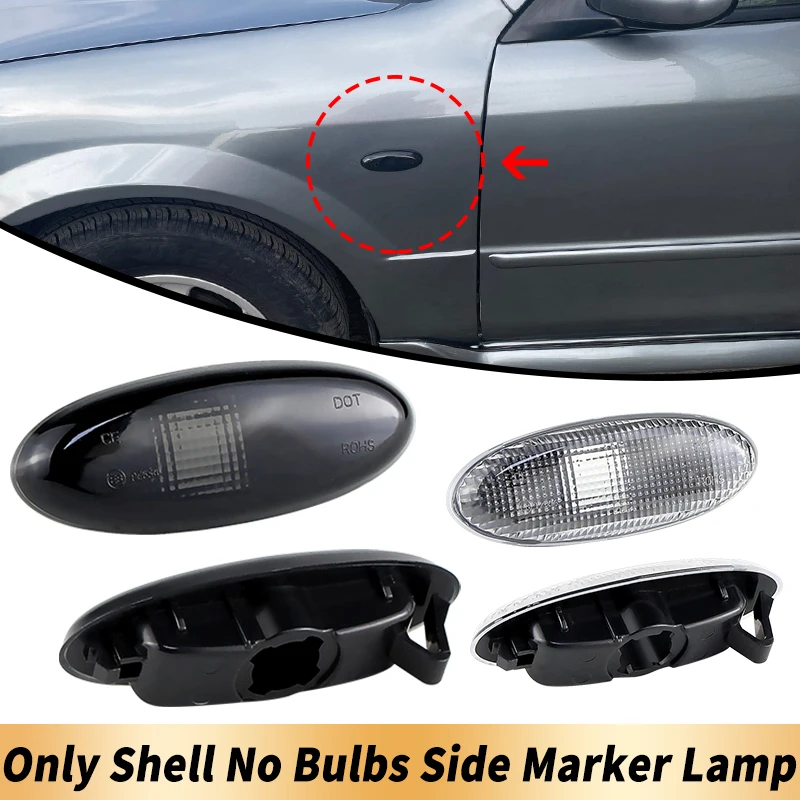 

2PCS Only Shell No Bulbs Side Marker Light Cover For Mazda 323 Familia Protege 98-03 Tribute 01-06 Protege 01-03 5 02-03 MX-6